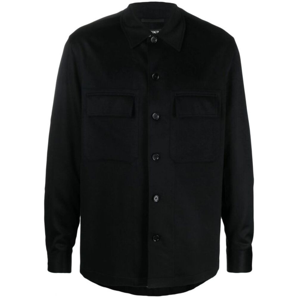 Zegna Black Jackets - Shirt Jackets Men